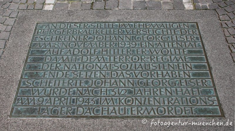 Gedenkplatte für Georg Elser