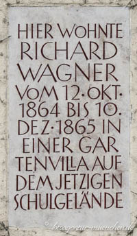 Gerhard Willhalm - Gedenktafel für Richard Wagner