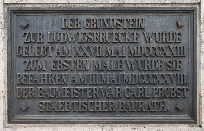 Gedenktafel Ludwigsbrücke