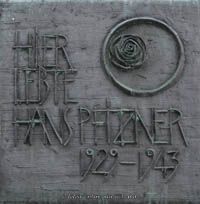 Gedenktafel - Hans Pfitzner