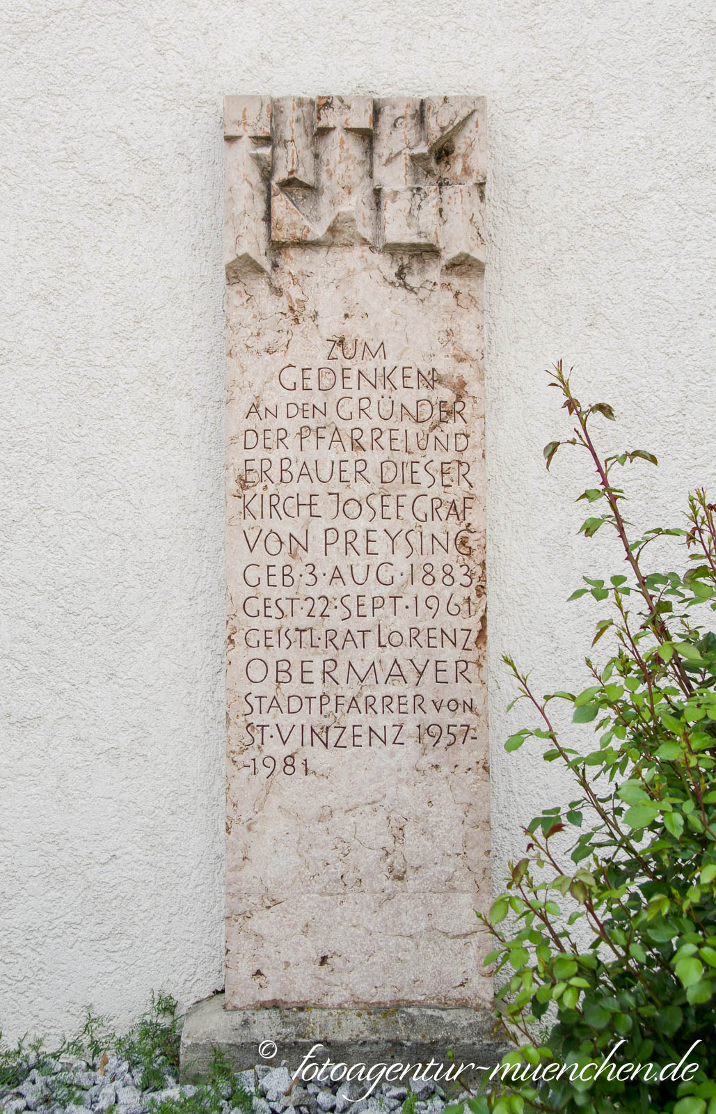 Gedenkstein - Josef Graf von Preysing