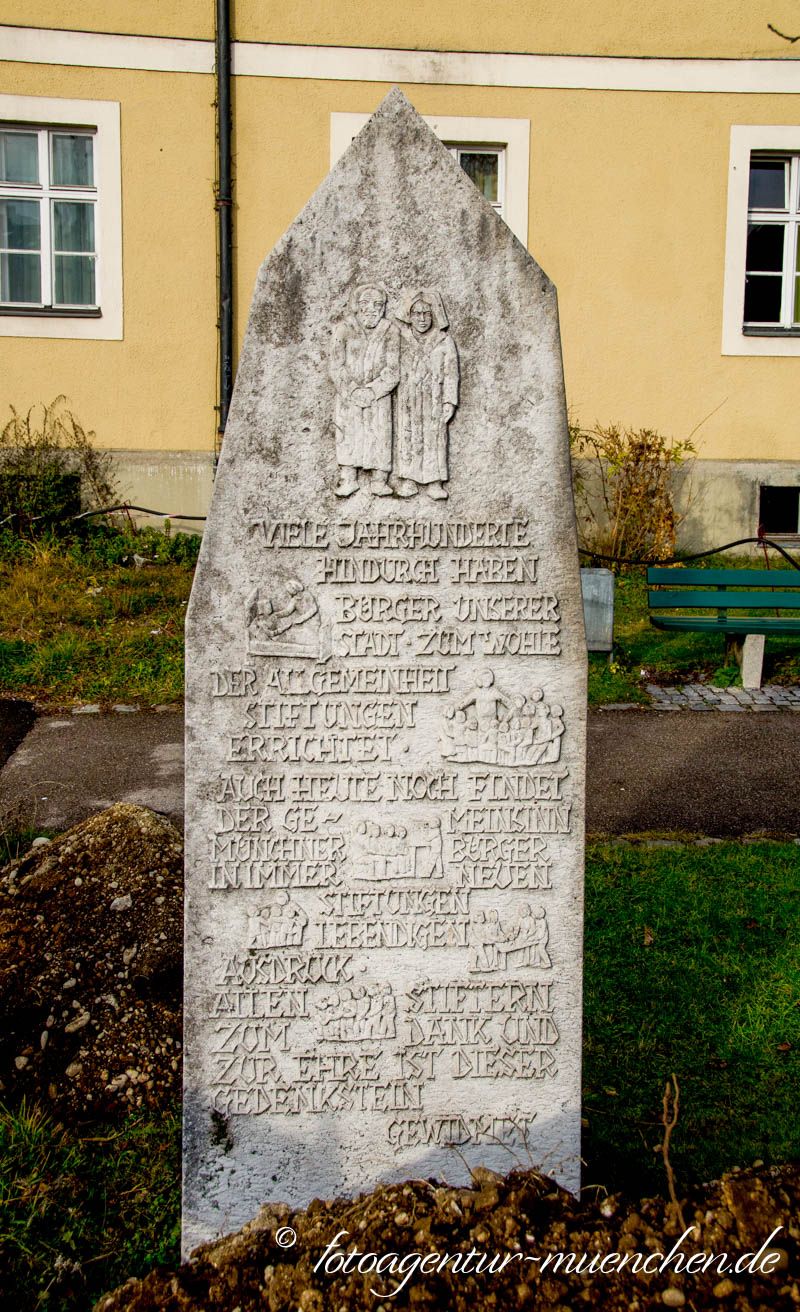 Gedenkstein für Münchner Stifter