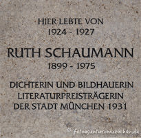 Gerhard Willhalm - Gedenktafel für Ruth Schaumann