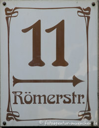  - Hausnummer - Römerstraße