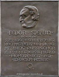 Gerhard Willhalm - Gedenktafel - Fedor Stepun