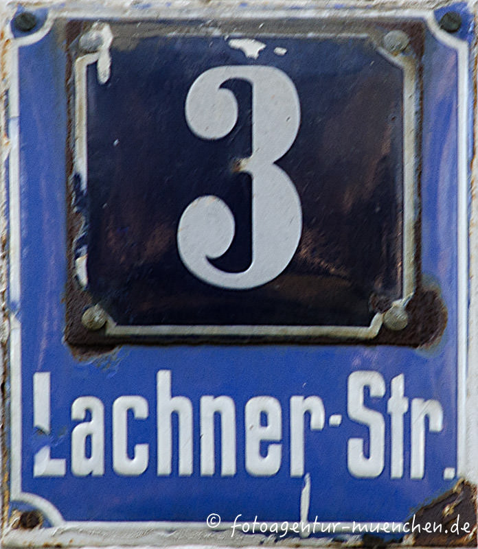 Hausnummer - Lachnerstraße