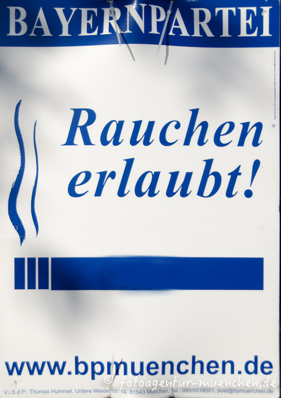 Wahlplakat Landtagswahl - Bayernpartei