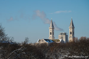 Gerhard Willhalm - Ludwigskirche mit Heizkraftwerk