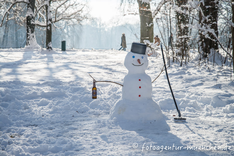 Schneemann im Englischen Garten
