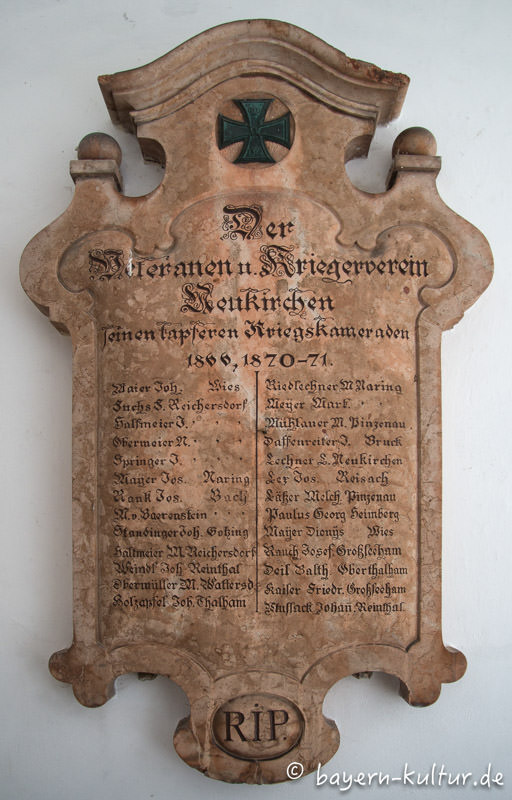 Gedenktafel des Veteranenverein Neukirchen
