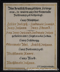 Gerhard Willhalm - Gedenktafel - 1870er Krieg