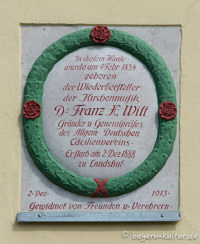 Gerhard Willhalm - Gedenktafel für Franz Xaver Witt