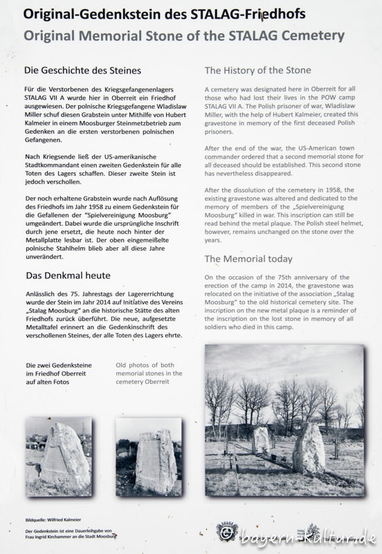 Infotafel an der Stalag-Gedenkstätte