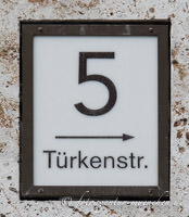 Gerhard Willhalm - Hausnummer Türkenstraße