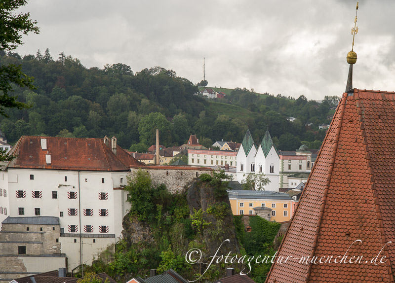 Blick auf Passau von der Ilzstadt