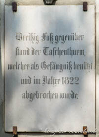 Gerhard Willhalm - Gedenktafel - Taschenturm