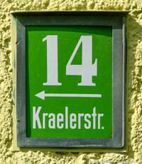  - Hausnummer - Kraelerstraße 14
