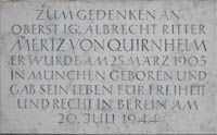 Gerhard Willhalm - Gedenktafel - Albrecht Mertz von Quirnheim