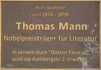 Gerhard Willhalm - Gedenktafel - Thomas Mann