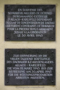Gedenktafel KZ-Außenlager Ludwigsfeld