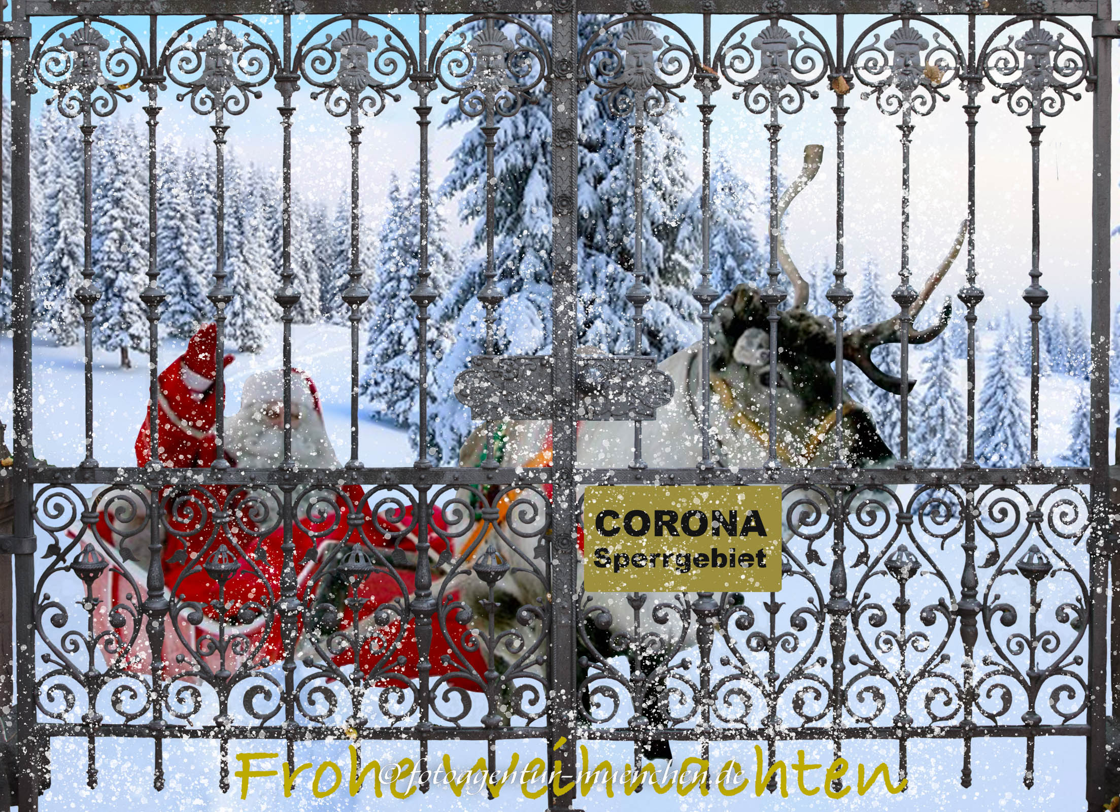Weihnachtskarte - Corona