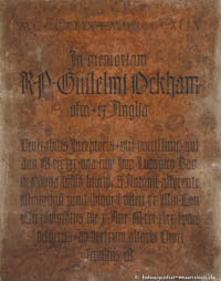 Gerhard Willhalm - Gedenktafel - Wilhelm von Ockham