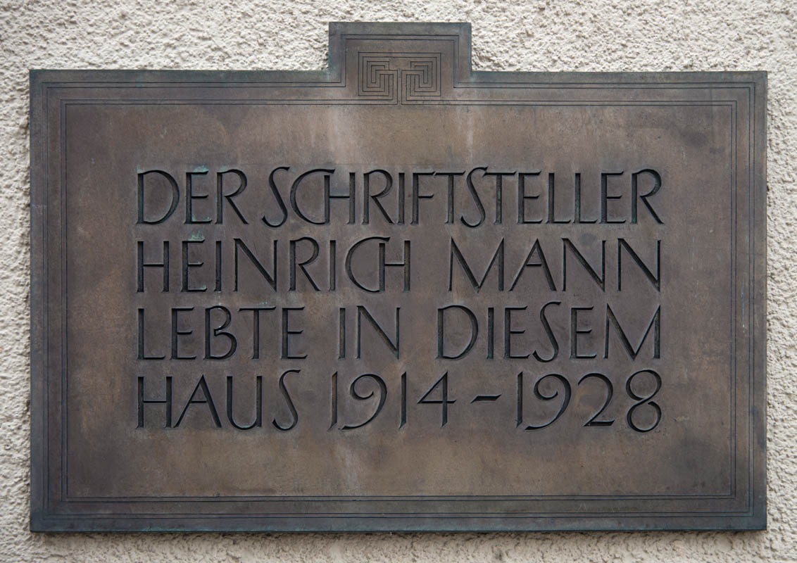 Gedenktafel - Heinrich Mann