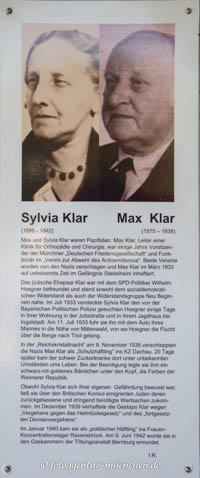  - Gedenkstele für Sylvia Klar und Max Klar