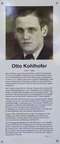  - Gedenkstele - Otto Kohlhofer