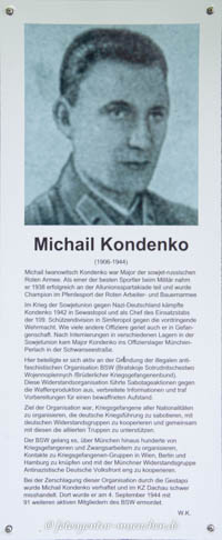 Gedenkstele - Michail Kondenko
