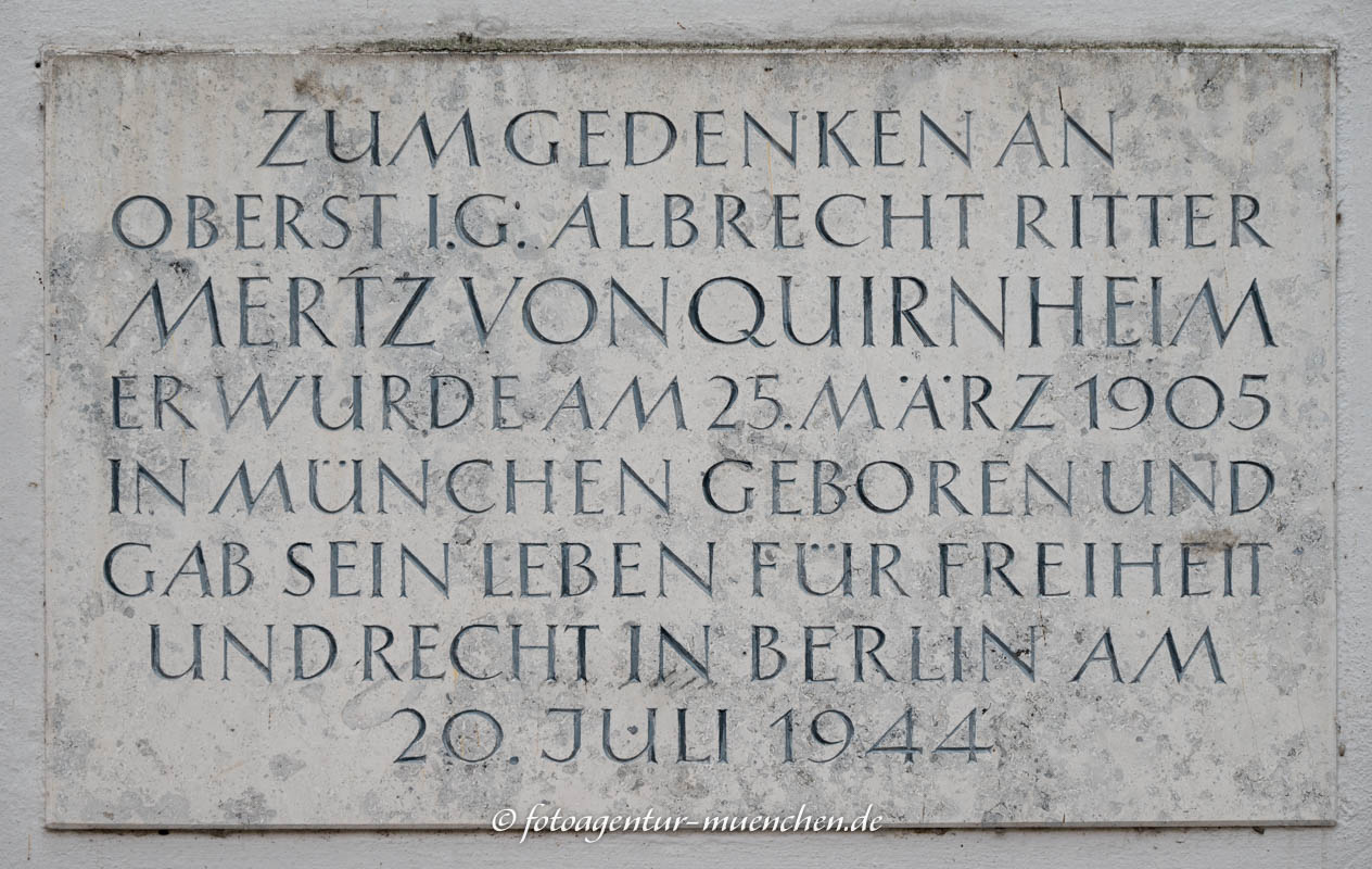 Gedenktafel - Albrecht Mertz Quirnheim