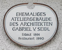  - Tafel - Ateliergebäude Gabriel von Seidl