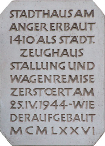 Gedenktafel Stadthaus