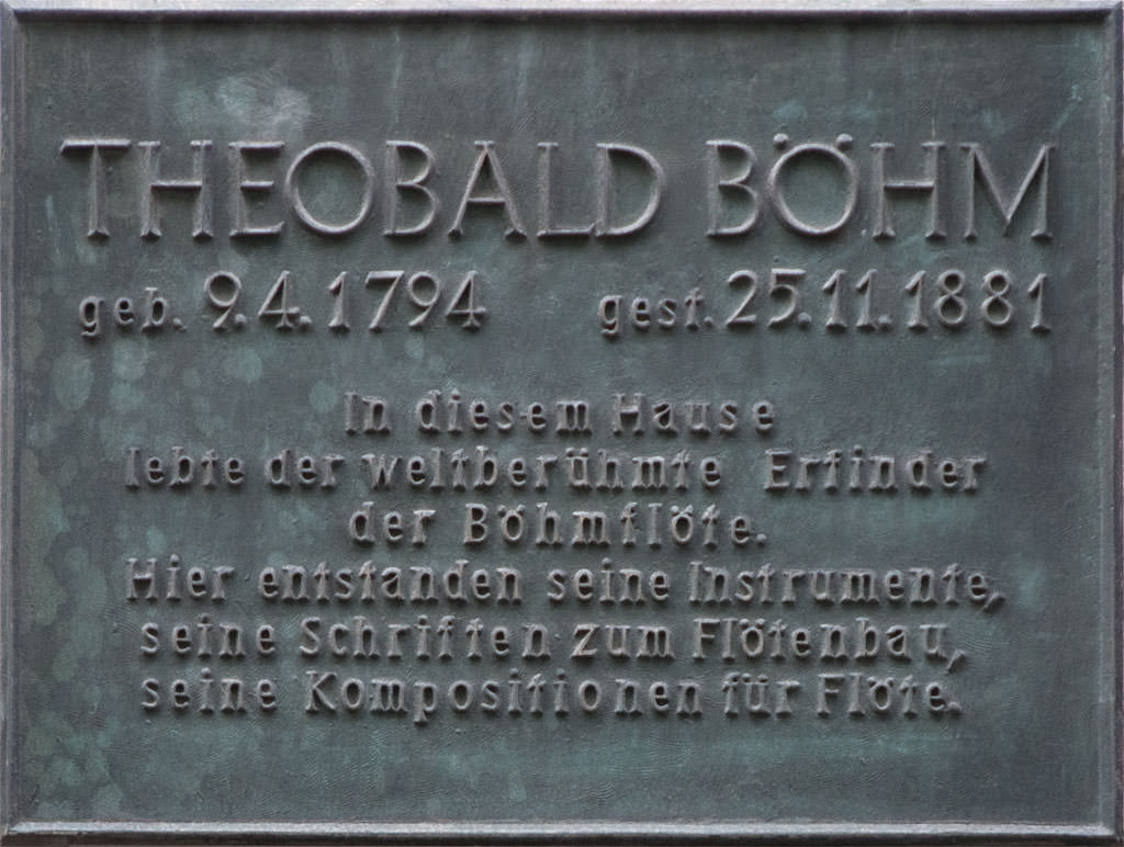 Gedenktafel - Theobald Böhm