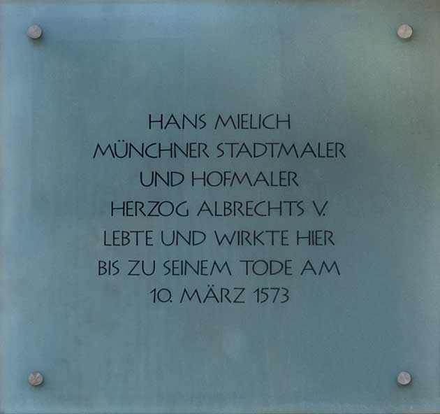 Gedenktafel - Hans Mielich