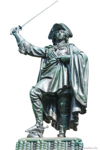 Brugger Friedrich,  Kurfürst Max II. Emanuel - Bronzestandbild von Kurfürst Max II. Emanuel