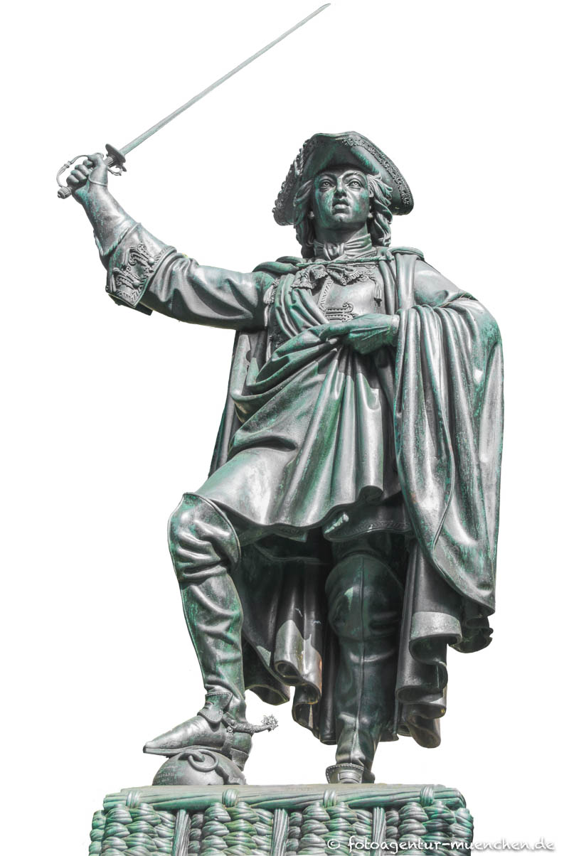 title=Bronzestandbild von Kurfürst Max II. Emanuel - Promenadeplatz - Brugger Friedrich,  Kurfürst Max II. Emanuel