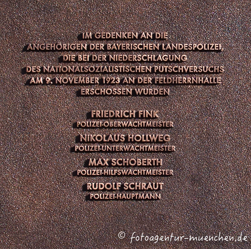 Gedenktafel für vier Landespolizisten Landespolizei, Nationalsozialismus