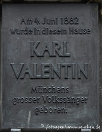  - Gedenktafel - Geburtshaus von Karl Valentin