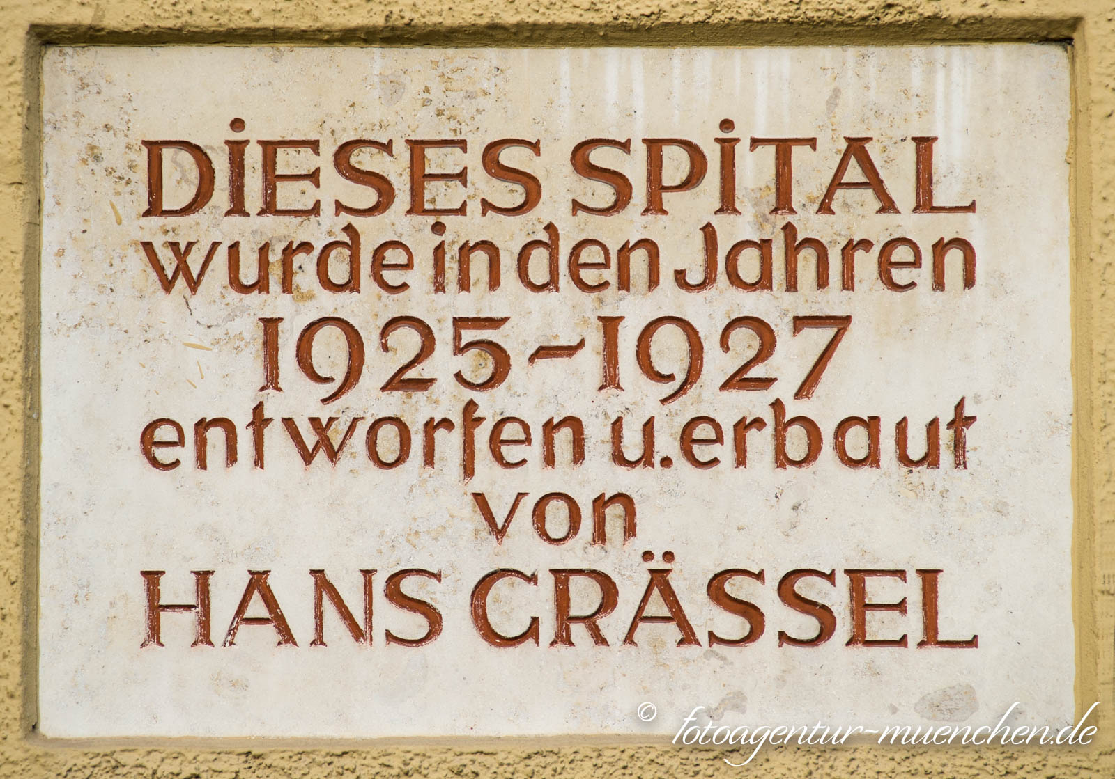 Gedenktafel - Hans Grässel im Münchenstift