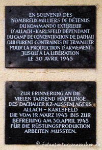 München - Gedenktafel KZ-Aussenlager