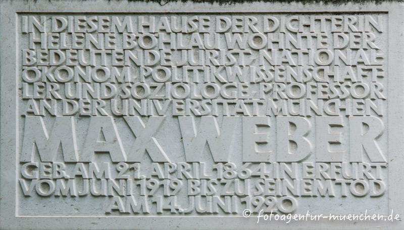 Gedenktafel - Max Weber LMU