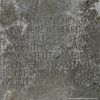 München - Carl-Benz-Stele - Inschriften