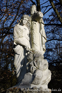 München - Trauernde auf dem Alten Südfriedhof