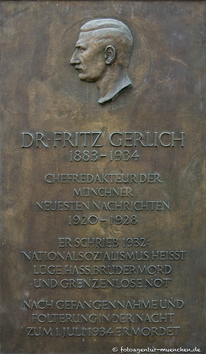 Gedenktafel - Dr. Fritz Gerlich