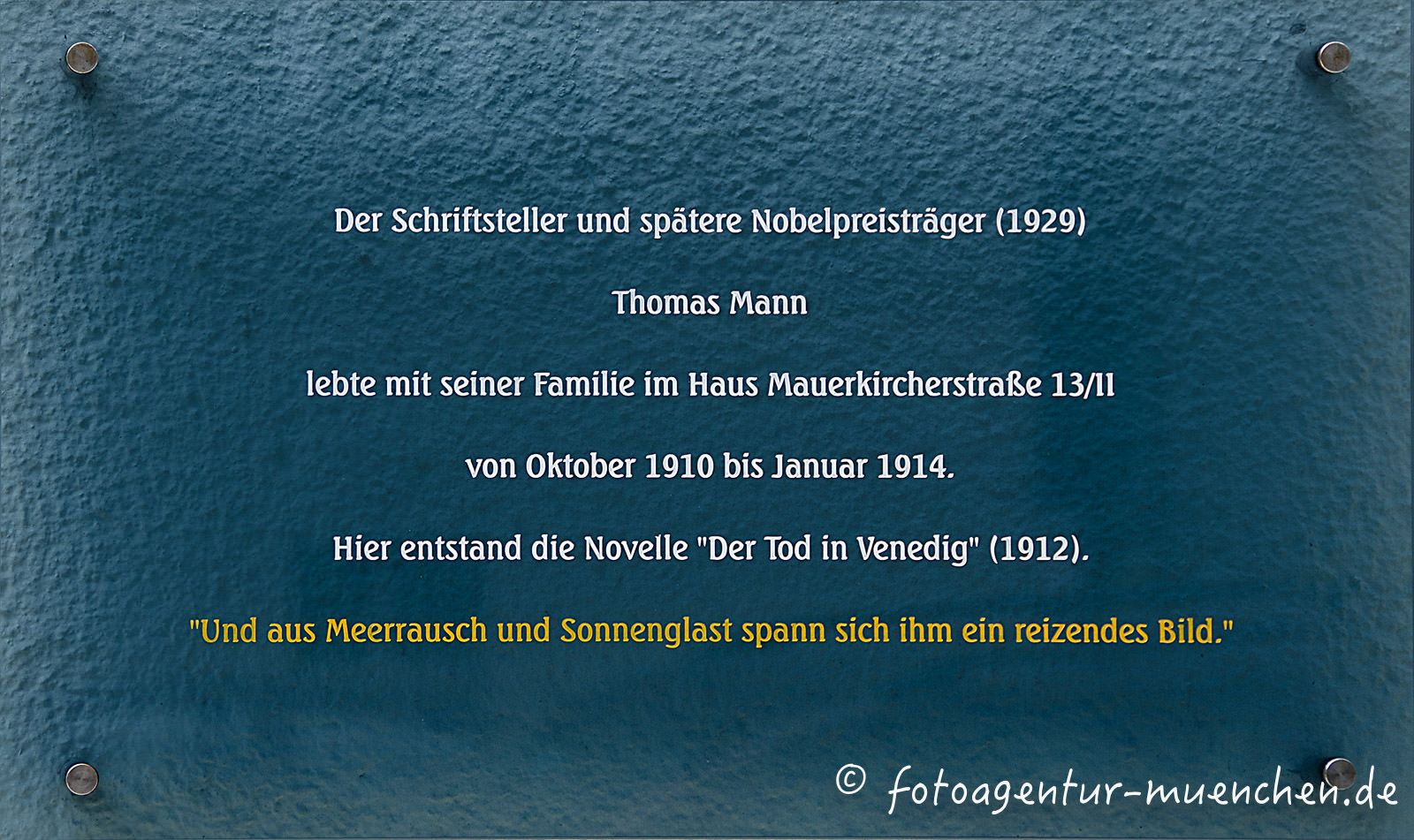 Gedenktafel - Thomas Mann