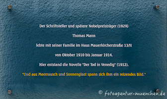 München - Gedenktafel - Thomas Mann
