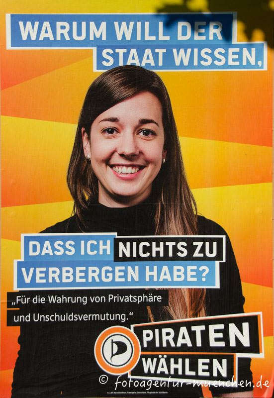 Wahlplakat Landtagswahl - Piraten
