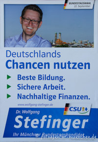 Gerhard Willhalm - Wahlplakat Landtagswahl - CSU