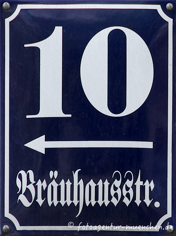 Hausnummer - Bräuhausstraße